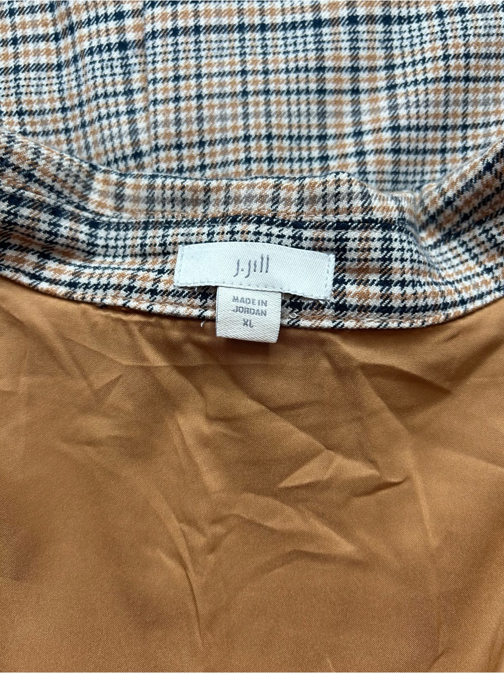 J. Jill Oversized Mendocino Plaid Blazer Autumn Layering Sz XL Lite Academia - Picture 7 of 13